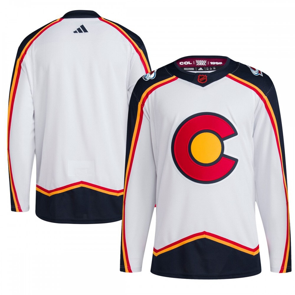 Colorado Avalanche Reverse Retro 2.0 Authentic Blank Jersey - White-Pro Kit Vault | Brand New 26/27 Sports Jerseys